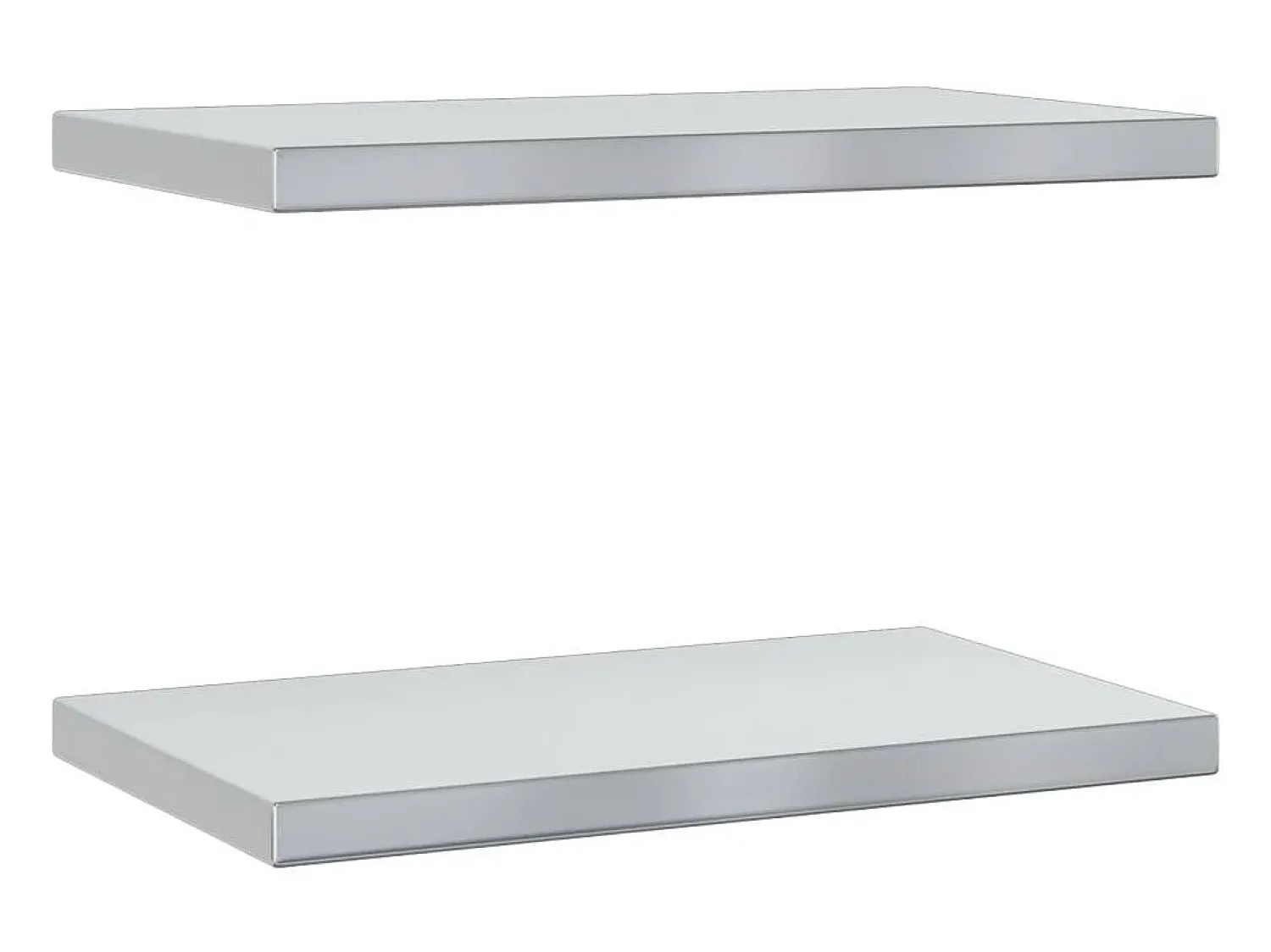 Prateleiras de parede 2 pcs 50x30x3 cm aço inoxidável PT739501^ Prateleira