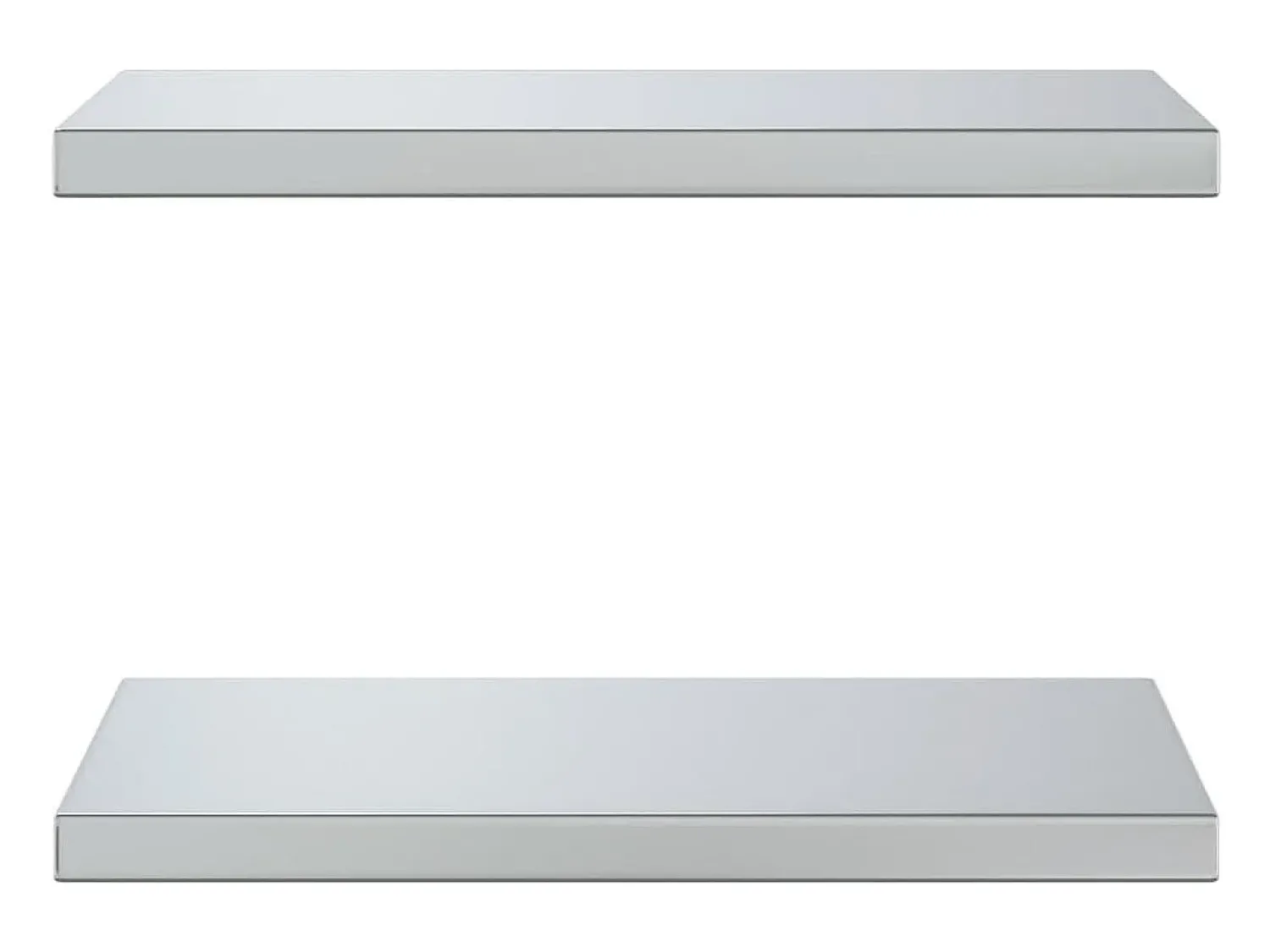 Prateleiras de parede 2 pcs 50x30x3 cm aço inoxidável PT739501^ Prateleira