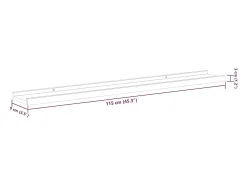 Prateleira|vidaxl Prateleiras de parede 4 pcs 115x9x3 cm brilhante Branco