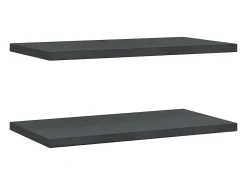 vidaxl Prateleiras de parede 2 pcs 75x40x3 cm aço inoxidável prateado^ Prateleira