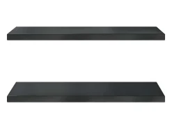 vidaxl Prateleiras de parede 2 pcs 75x40x3 cm aço inoxidável prateado^ Prateleira