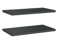 vidaxl Prateleiras de parede 2 pcs 75x40x3 cm aço inoxidável prateado^ Prateleira