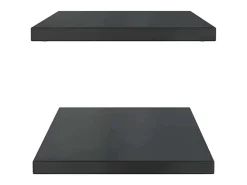 vidaxl Prateleiras de parede 2 pcs 75x40x3 cm aço inoxidável prateado^ Prateleira