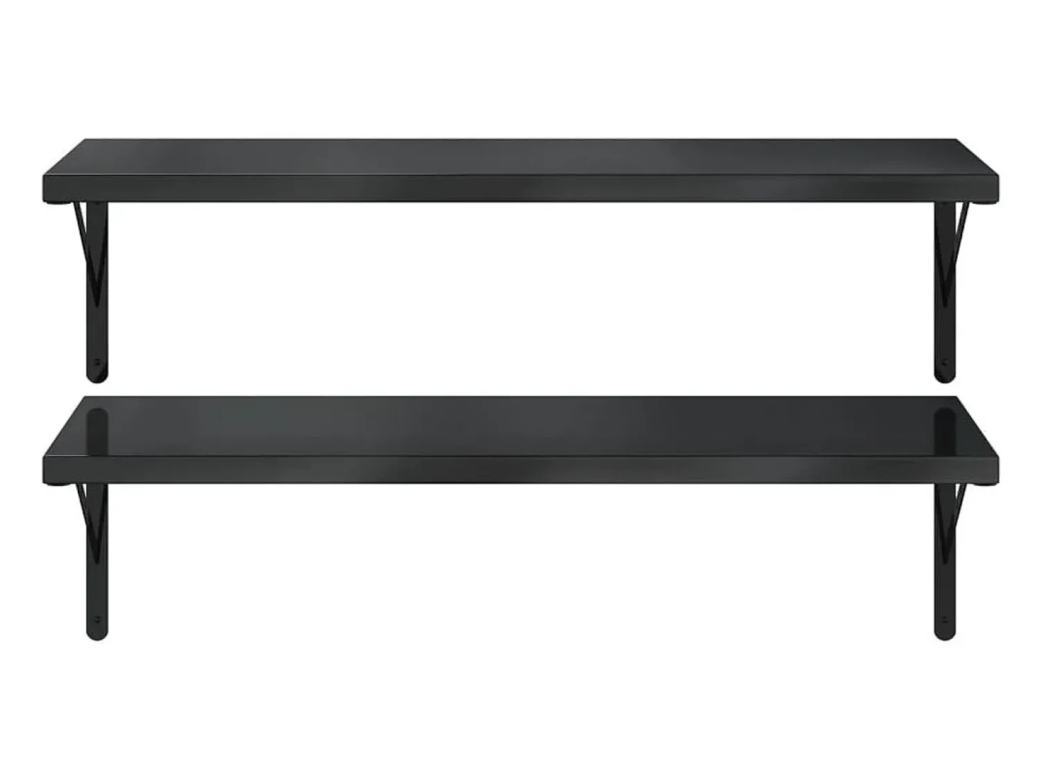 Discount Prateleiras de parede 2 pcs 100x40 cm aço inoxidável prateado PT280531 Preto