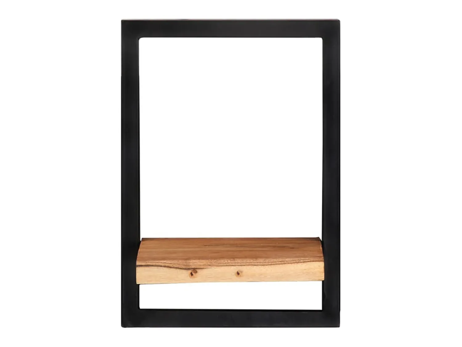 Prateleira* Prateleiras de parede 2 pcs 25x25x35 cm acácia maciça e aço PT568699 Castanho
