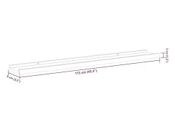 vidaxl Prateleiras de parede 2 pcs 115x9x3 cm e carvalho sonoma^ Prateleira