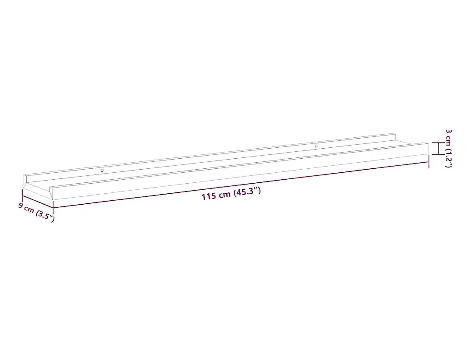 vidaxl Prateleiras de parede 2 pcs 115x9x3 cm e carvalho sonoma^ Prateleira