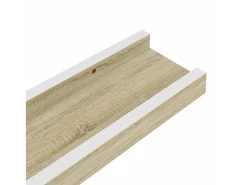 vidaxl Prateleiras de parede 2 pcs 115x9x3 cm e carvalho sonoma^ Prateleira