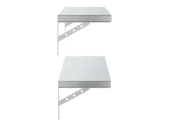 Prateleira*vidaxl Prateleiras de parede 2 pcs 75x23,5 cm aço inoxidável Prateado