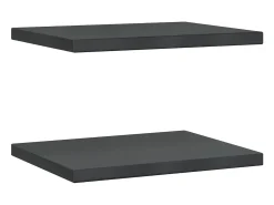Prateleira* Prateleiras de parede 2 pcs 50x40x3 cm aço inoxidável prateado PT744107 Preto