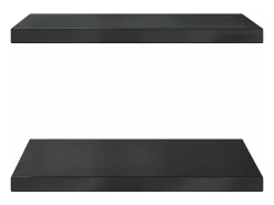 Prateleira* Prateleiras de parede 2 pcs 50x40x3 cm aço inoxidável prateado PT744107 Preto
