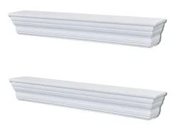 Prateleira* Prateleiras de parede Aaliyah 2 pcs PT334407 Branco