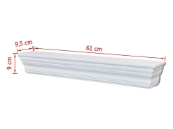 Best vidaxl Prateleiras de parede Aaliyah 2 pcs Branco