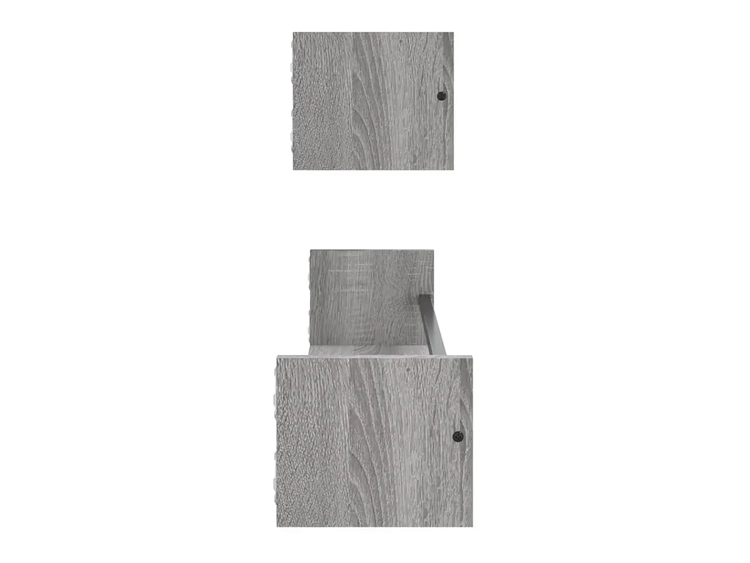 Prateleiras de parede c/ barras 2 pcs 80x16x14 cm cinza sonoma PT199322^ Prateleira