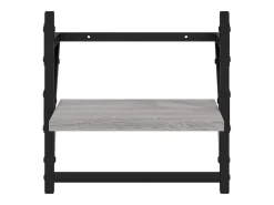 Prateleira|vidaxl Prateleiras de parede c/ barras 2 pcs 30x25x30 cm cinza sonoma Cinzento