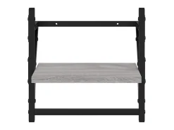 Prateleira* Prateleiras de parede c/ barras 2 pcs 30x25x30 cm cinza sonoma PT388098 Cinzento