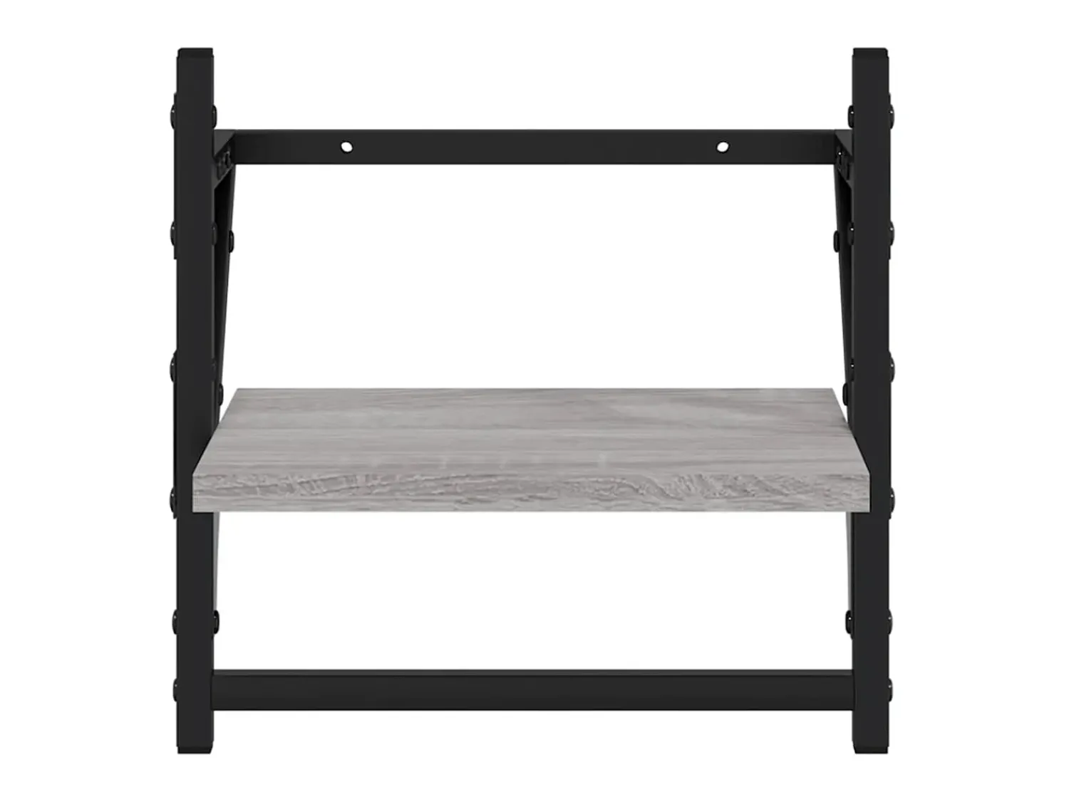 Prateleira* Prateleiras de parede c/ barras 2 pcs 30x25x30 cm cinza sonoma PT388098 Cinzento