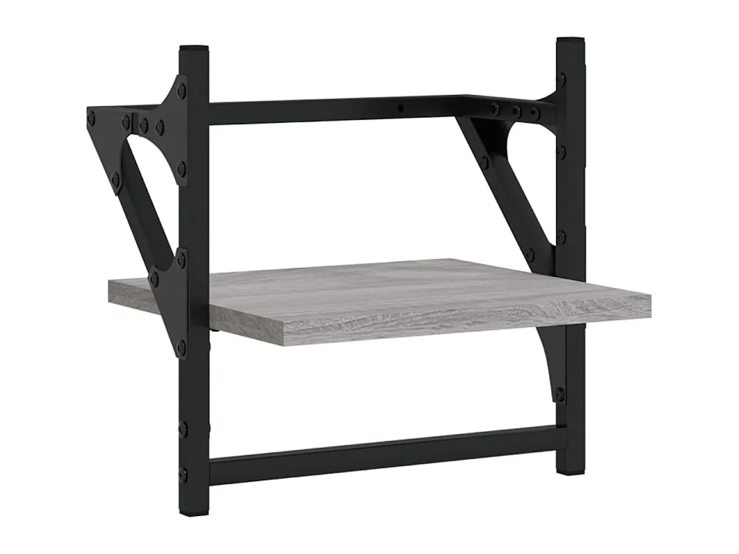 Prateleira* Prateleiras de parede c/ barras 2 pcs 30x25x30 cm cinza sonoma PT388098 Cinzento