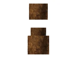 Prateleira| Prateleiras de parede c/ barras 2pcs 60x16x14cm carvalho fumado PT158122 Castanho