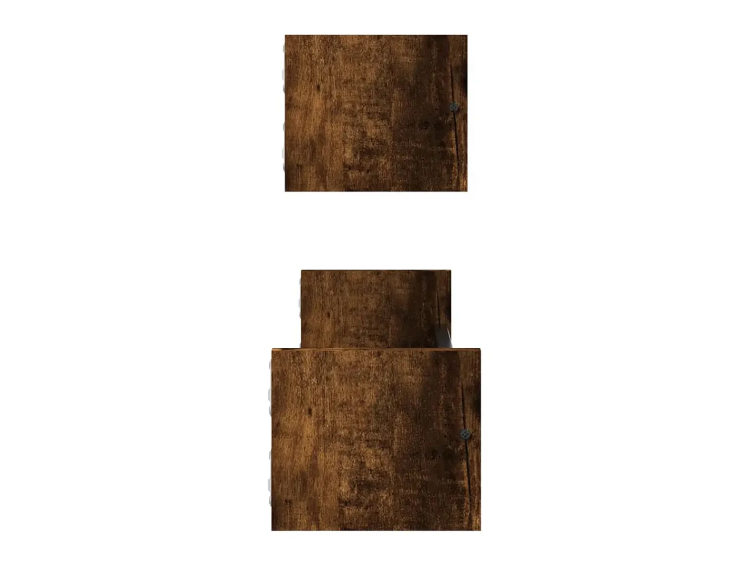 Prateleira| Prateleiras de parede c/ barras 2pcs 60x16x14cm carvalho fumado PT158122 Castanho