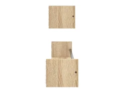 Prateleira* Prateleiras de parede c/ barras 2pcs 80x16x14cm carvalho sonoma PT297349 Castanho