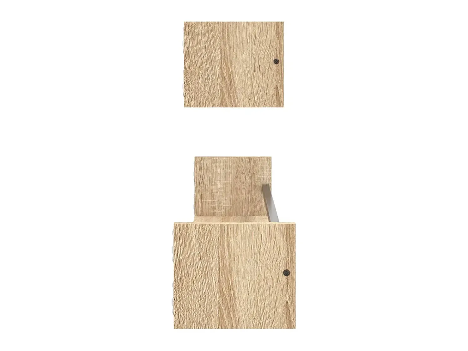 Prateleira* Prateleiras de parede c/ barras 2pcs 80x16x14cm carvalho sonoma PT297349 Castanho