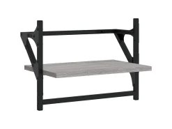 Sale Prateleiras de parede c/ barras 2 pcs 40x25x30 cm cinza sonoma PT208114 Cinzento