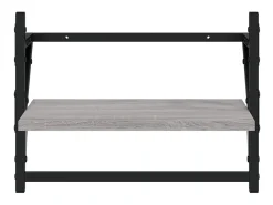 Sale Prateleiras de parede c/ barras 2 pcs 40x25x30 cm cinza sonoma PT208114 Cinzento
