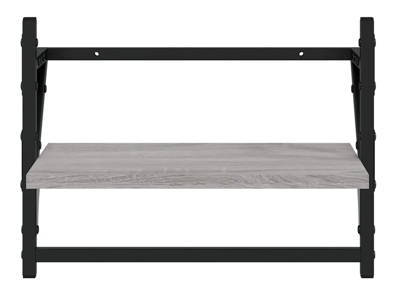 Sale Prateleiras de parede c/ barras 2 pcs 40x25x30 cm cinza sonoma PT208114 Cinzento