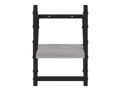 Prateleiras de parede c/ barras 2 pcs 20x25x30 cm cinza sonoma PT127062^ Prateleira