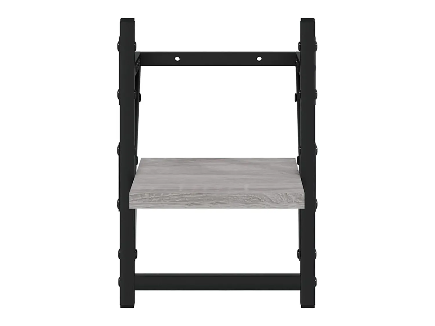 Prateleiras de parede c/ barras 2 pcs 20x25x30 cm cinza sonoma PT127062^ Prateleira