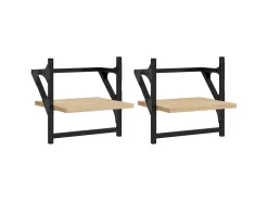 Online Prateleiras de parede c/ barras 2pcs 30x25x30cm carvalho sonoma PT555633 Castanho