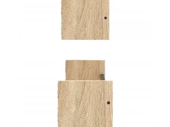 Prateleira| Prateleiras de parede c/ barras 2pcs 60x16x14cm carvalho sonoma PT245436 Castanho
