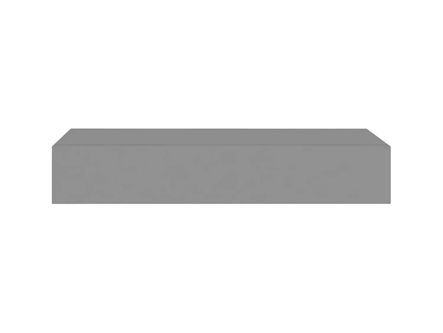 Prateleira| Prateleiras de parede c/ gavetas 2pcs MDF 60x23,5x10cm PT925172 Cinzento