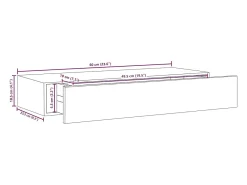 vidaxl Prateleiras de parede c/ gavetas 2pcs MDF 60x23,5x10cm^ Prateleira