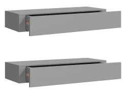 vidaxl Prateleiras de parede c/ gavetas 2pcs MDF 60x23,5x10cm^ Prateleira