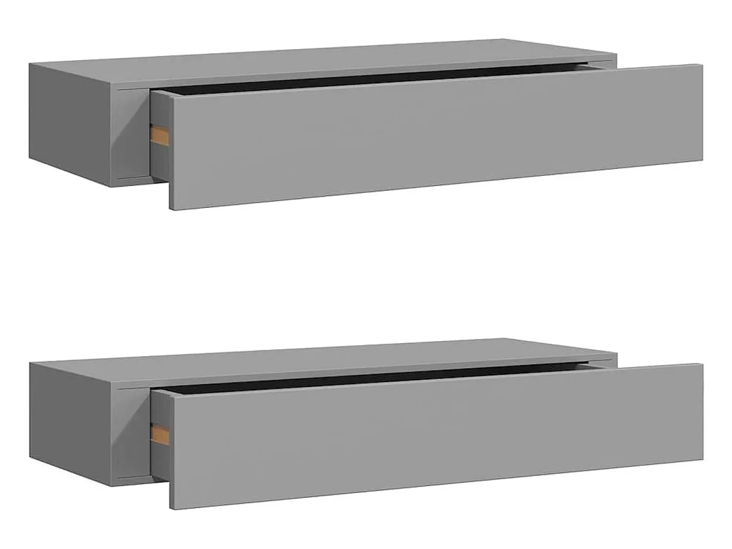 vidaxl Prateleiras de parede c/ gavetas 2pcs MDF 60x23,5x10cm^ Prateleira