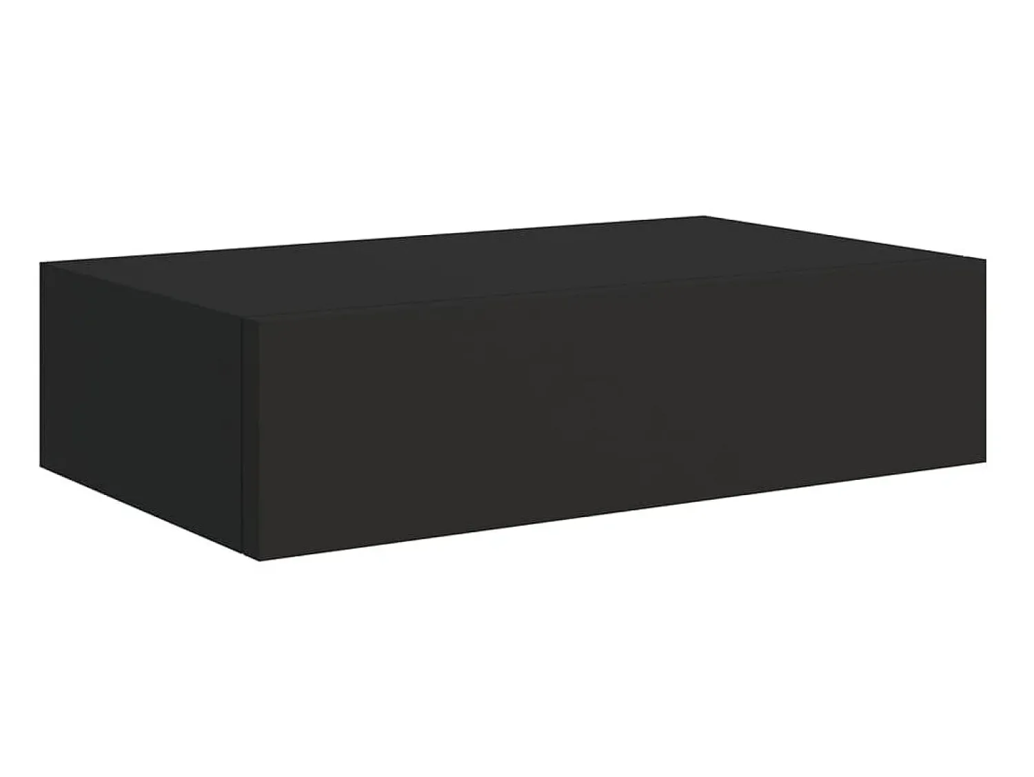 Prateleira| Prateleiras de parede com gavetas 2 pcs MDF 40x23,5x10 cm PT349680 Preto