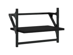 Best Prateleiras de parede com barras 2 pcs 40x25x30 cm PT201044 Preto