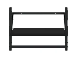 Best Prateleiras de parede com barras 2 pcs 40x25x30 cm PT201044 Preto