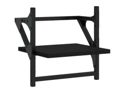 Prateleira* Prateleiras de parede com barras 2 pcs 30x25x30 cm PT550863 Preto