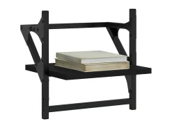 Prateleira* Prateleiras de parede com barras 2 pcs 30x25x30 cm PT550863 Preto