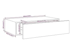 vidaxl Prateleiras de parede com gavetas 2pcs MDF 40x23,5x10 cm^ Prateleira