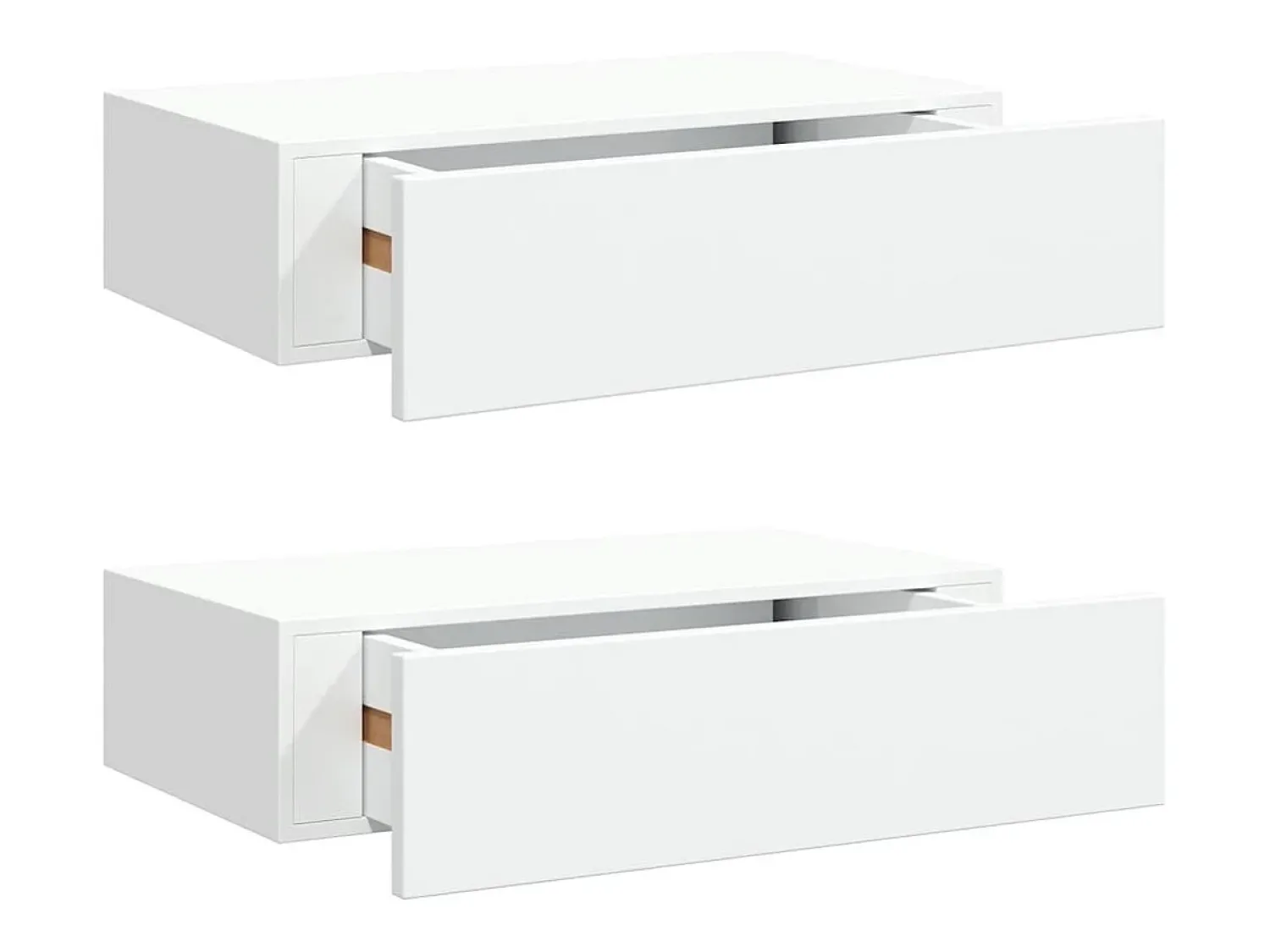 vidaxl Prateleiras de parede com gavetas 2pcs MDF 40x23,5x10 cm^ Prateleira