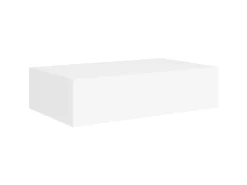 Prateleira| Prateleiras de parede com gavetas 2pcs MDF 40x23,5x10 cm PT360663 Branco