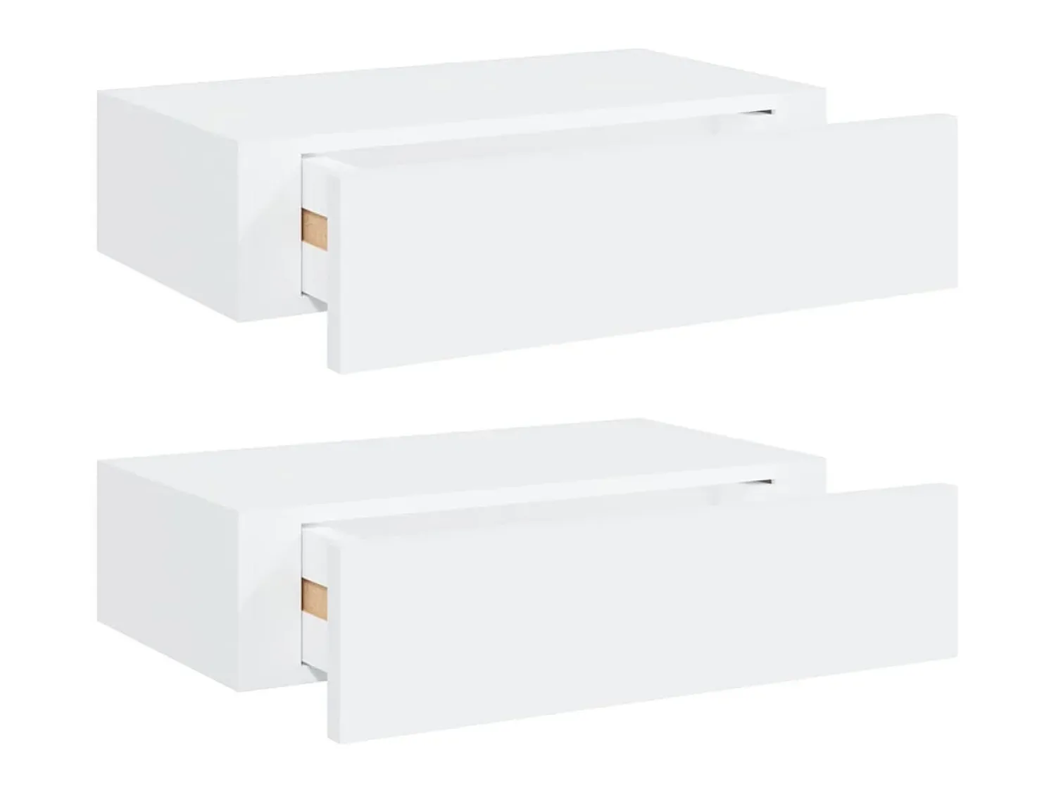Prateleira| Prateleiras de parede com gavetas 2pcs MDF 40x23,5x10 cm PT360663 Branco