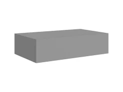Sale Prateleiras de parede com gavetas 2 pcs MDF 40x23,5x10 cm cinza PT574824 Cinzento