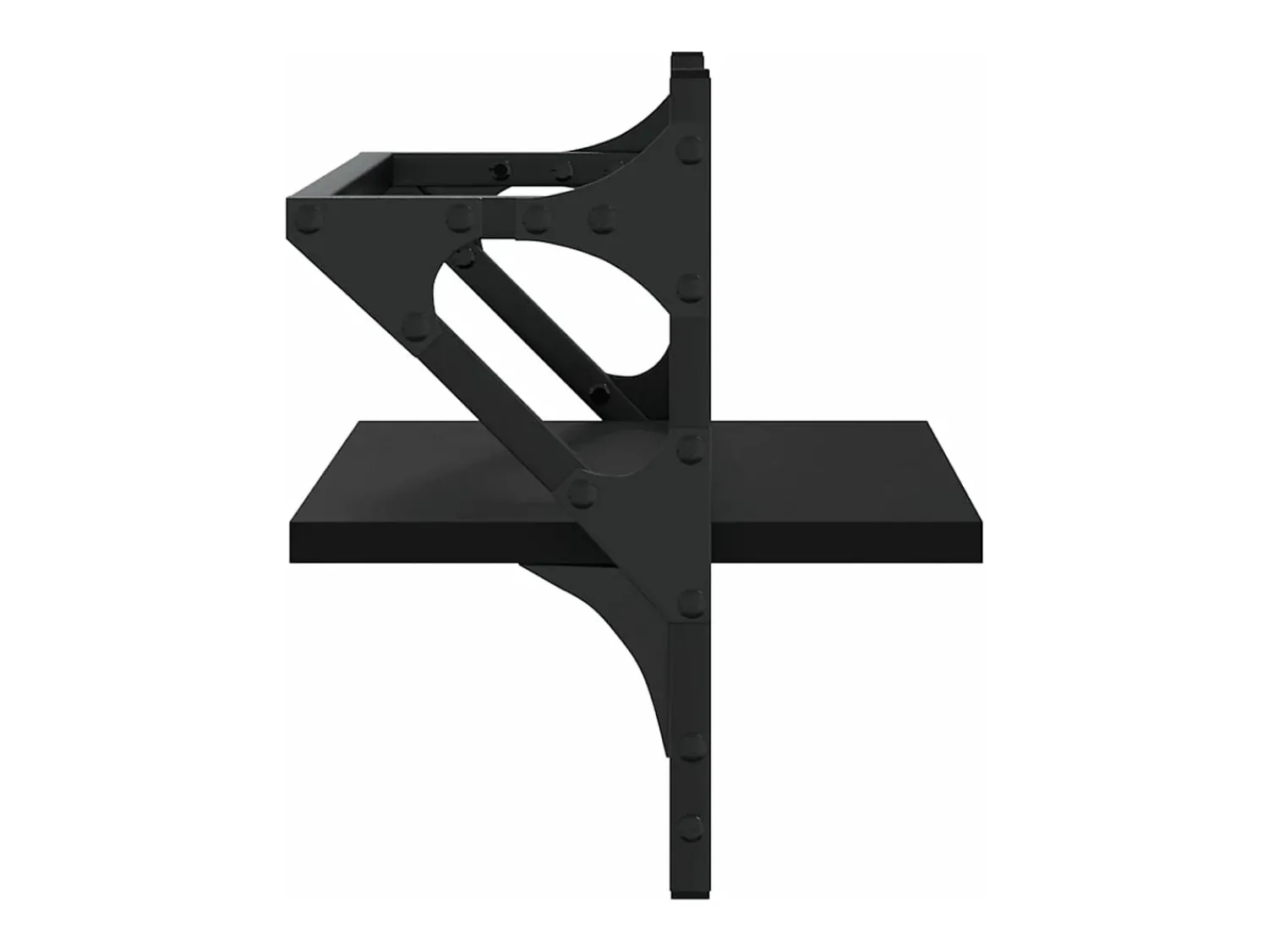 Prateleira|vidaxl Prateleiras de parede com barras 2 pcs 40x25x30 cm Preto