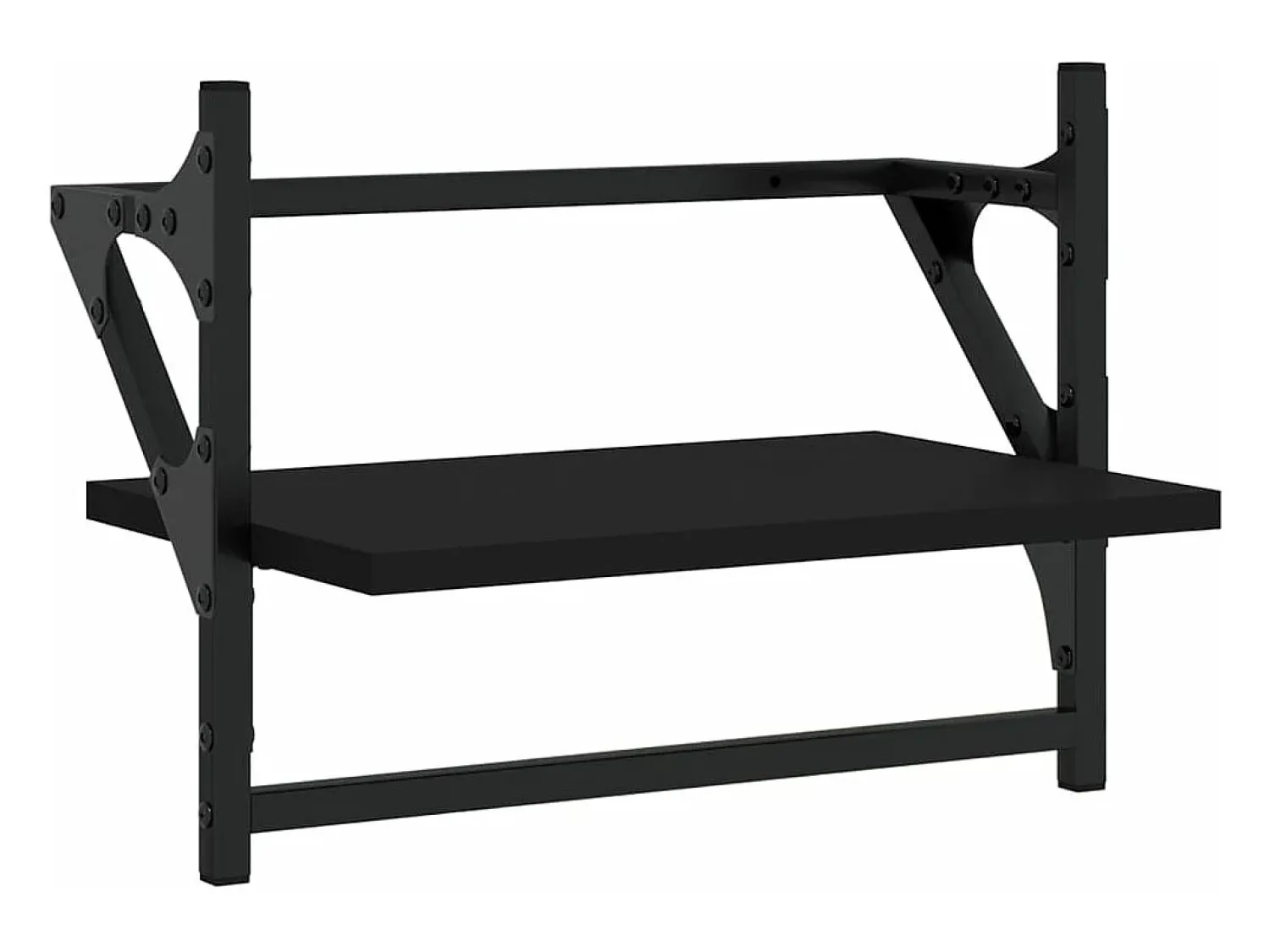 Prateleira|vidaxl Prateleiras de parede com barras 2 pcs 40x25x30 cm Preto