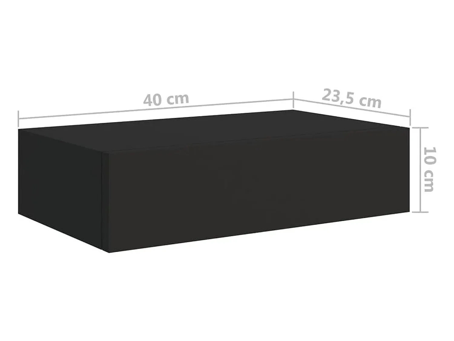 Online vidaxl Prateleiras de parede com gavetas 2 pcs MDF 40x23,5x10 cm Preto